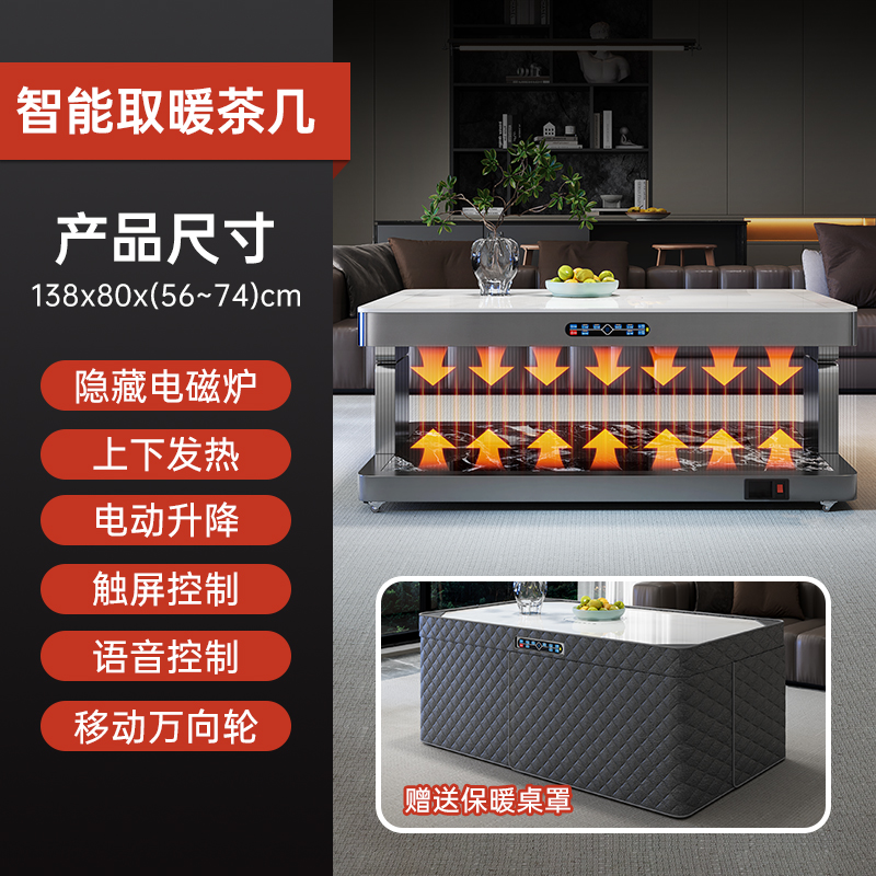 Smart Home Xl - Mesa calefactora eléctrica con Control de