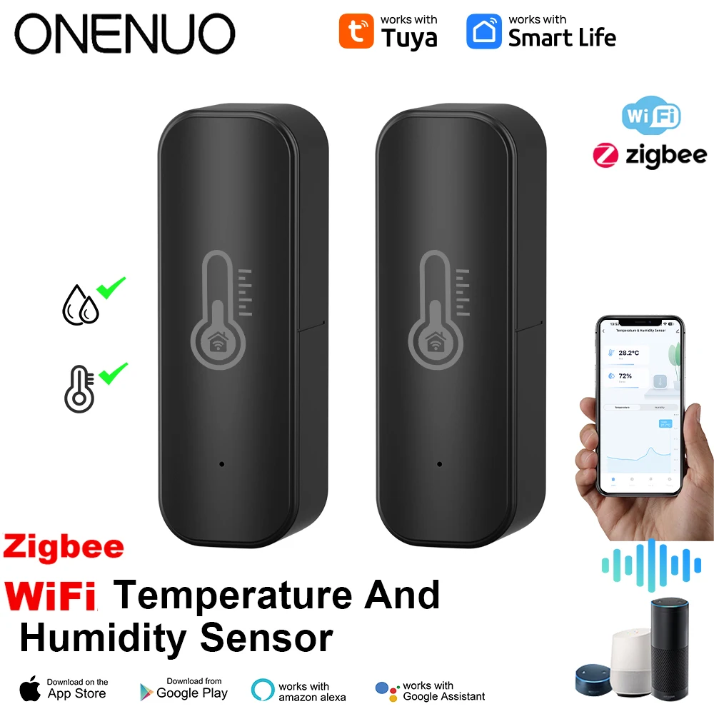 Smart Home Interior - Tuya Zigbee/WiFi Sensor inteligente de temperatura