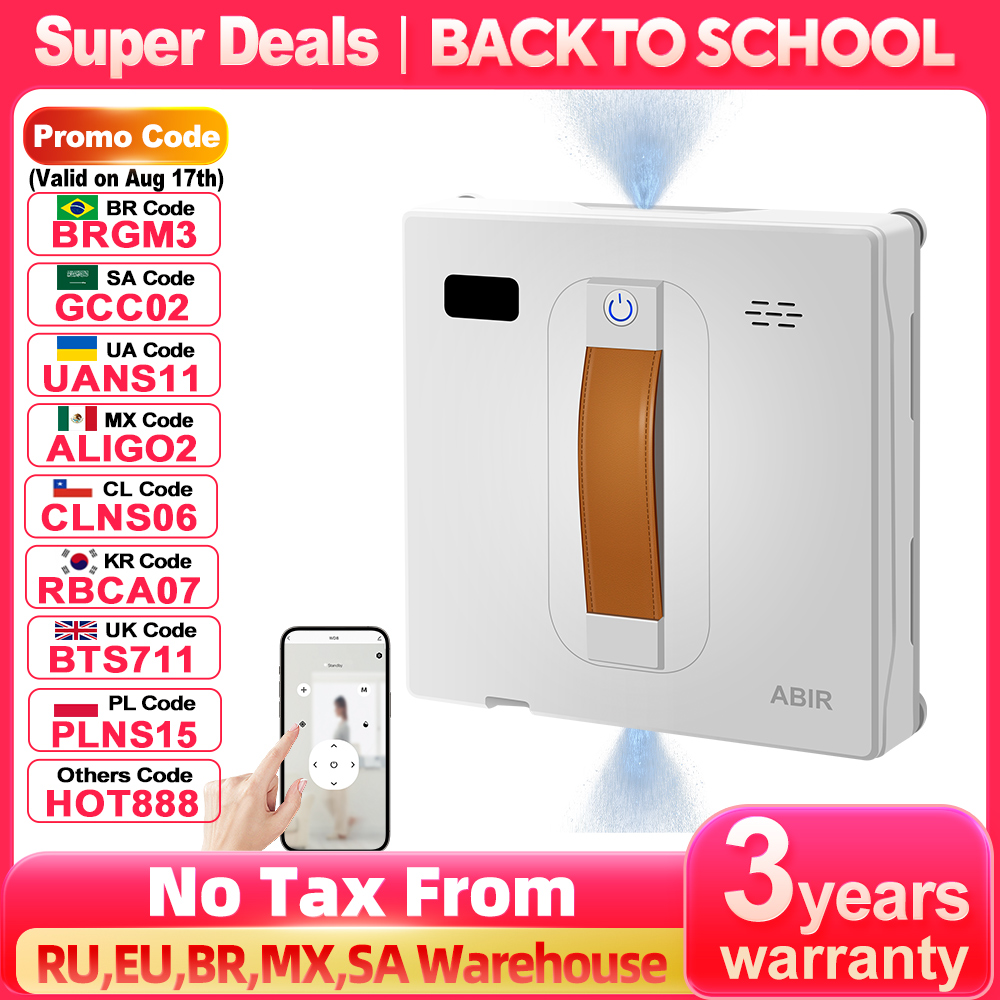 Vacuum Cleaner Smart Home - (Código:HOT888)Robot Limpiador de Ventanas ABIR WD8,