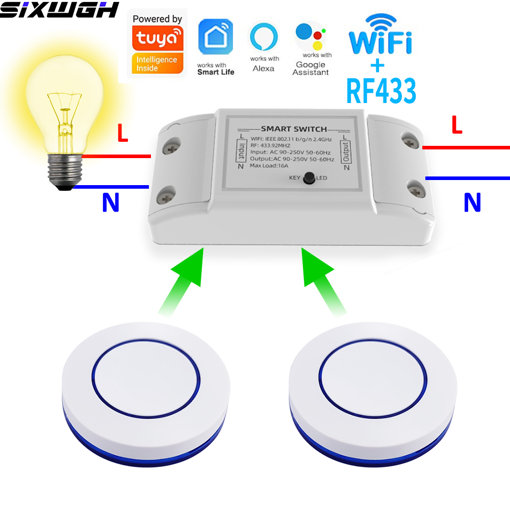 Smart Home Wiz - Interruptor Inteligente WiFi Tuya de 16A,