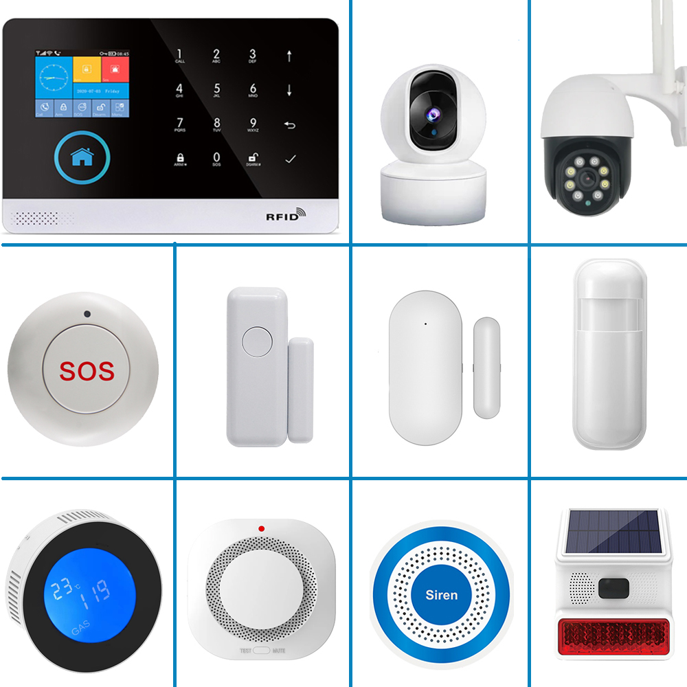 Smart Home Package - Dispositivo de Alarma Inteligente PGST, Detector