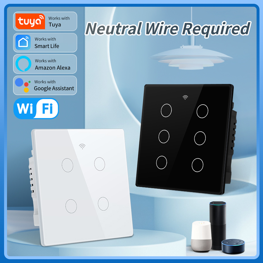 Smart Home Medan - Interruptor inteligente WiFi, estándar brasileño, tamaño