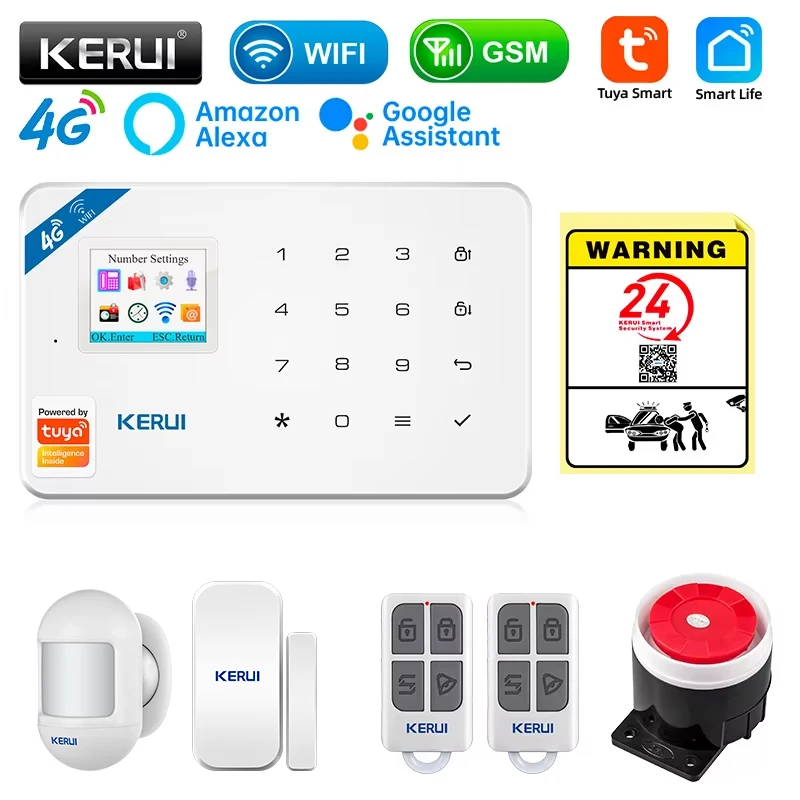 Smart Home Package - KERUI-Kit de sistema de alarma de