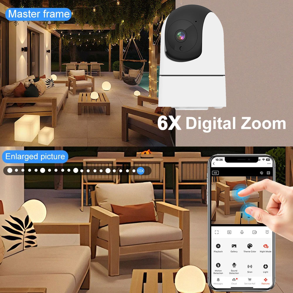 Cámara WiFi de 6MP, Cámara de  - Smart Home Interior reseña y precio